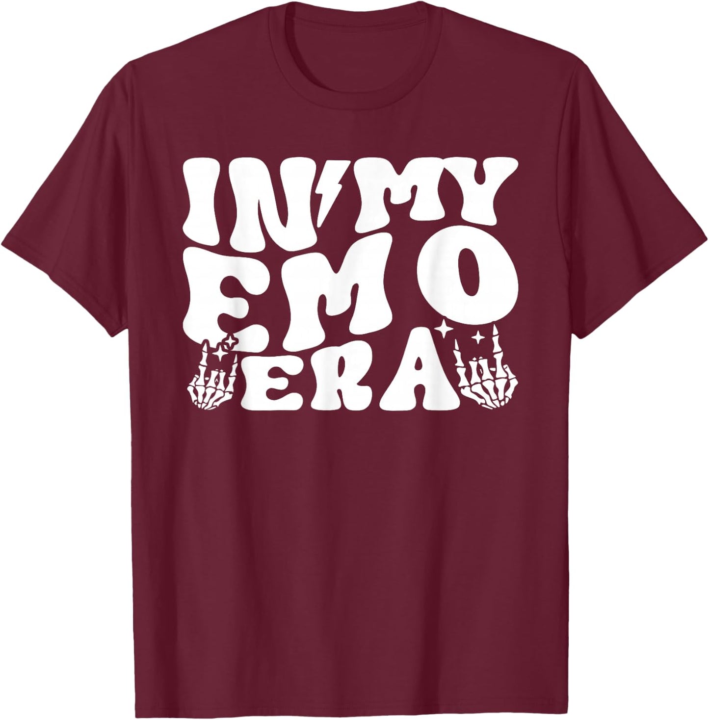 In My Emo Era Funny 90s Kids 90s Babies Millenials Teenagers T-Shirt - T-Shirt | Maroon