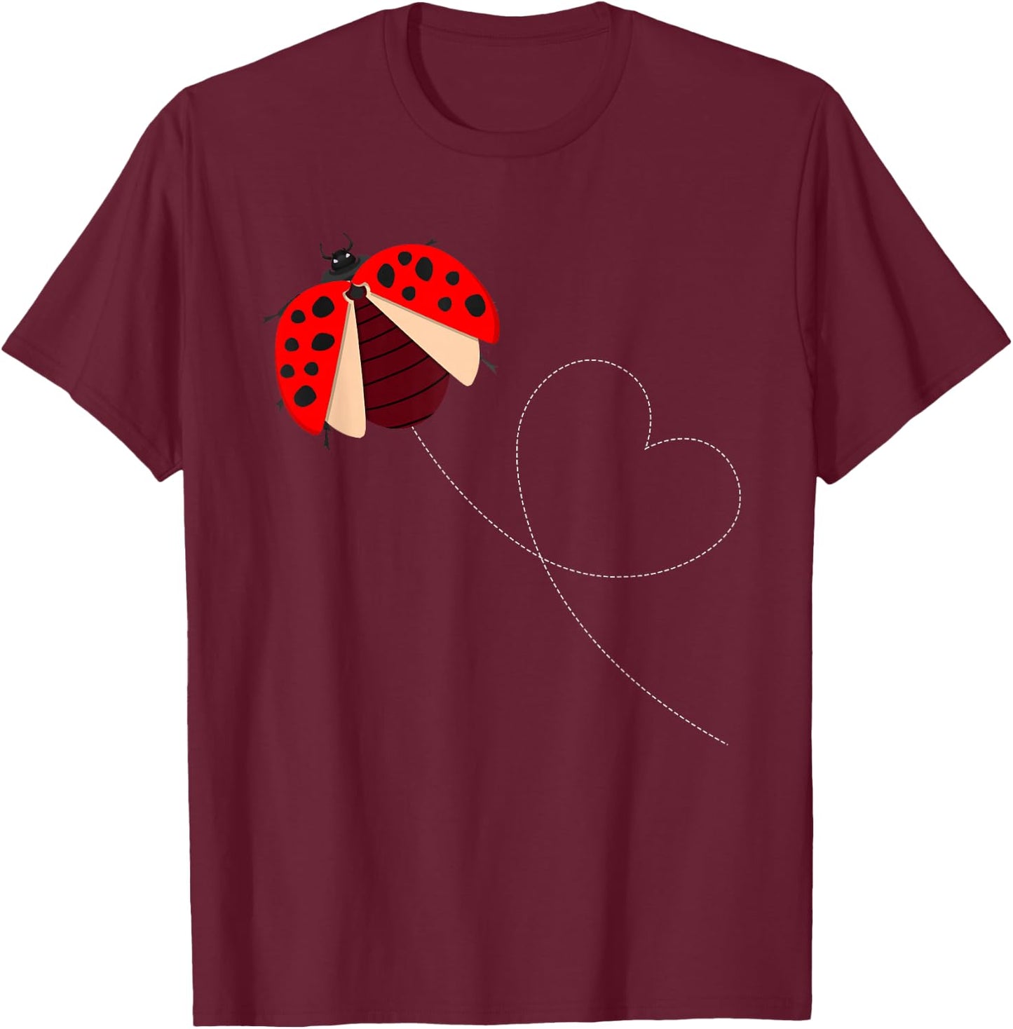 Funny Ladybug Design Women Boys Girls Lady Bug Lover T-Shirt - T-Shirt | Maroon