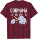 Godmama To Be Elephant Baby Shower Godmother Cute T-Shirt - T-Shirt | Maroon