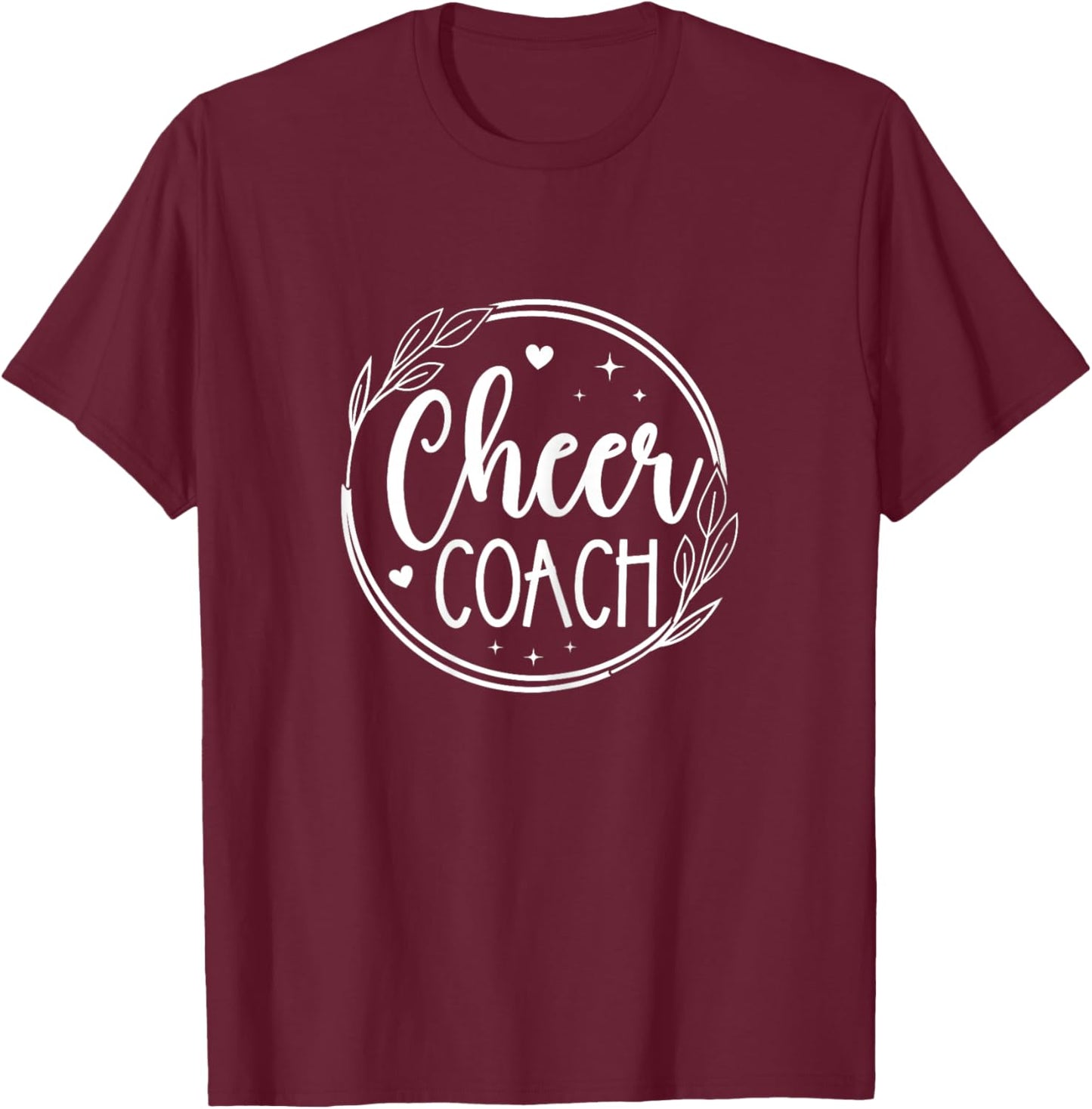 Cheer Coach Funny Design Cute Cheer Coach Cool Coaching T-Shirt - T-Shirt | Maroon