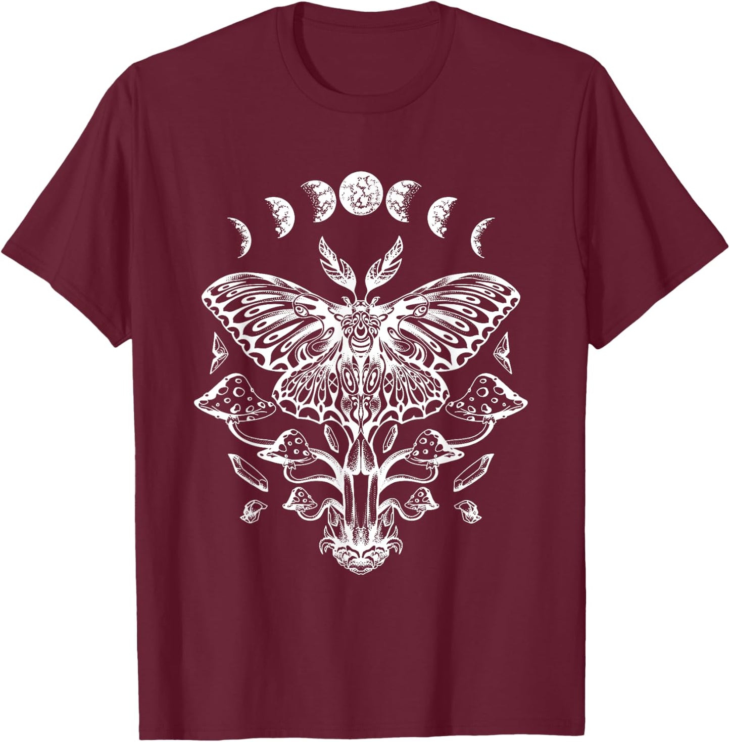 Cute Luna Moth Beautiful Butterfly Insect Lover Themed T-Shirt - T-Shirt | Maroon