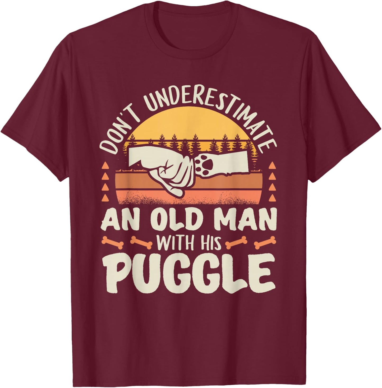 Puggle Shirt Men Women Dog Mom Dog Lover Puggle T-Shirt - T-Shirt | Maroon