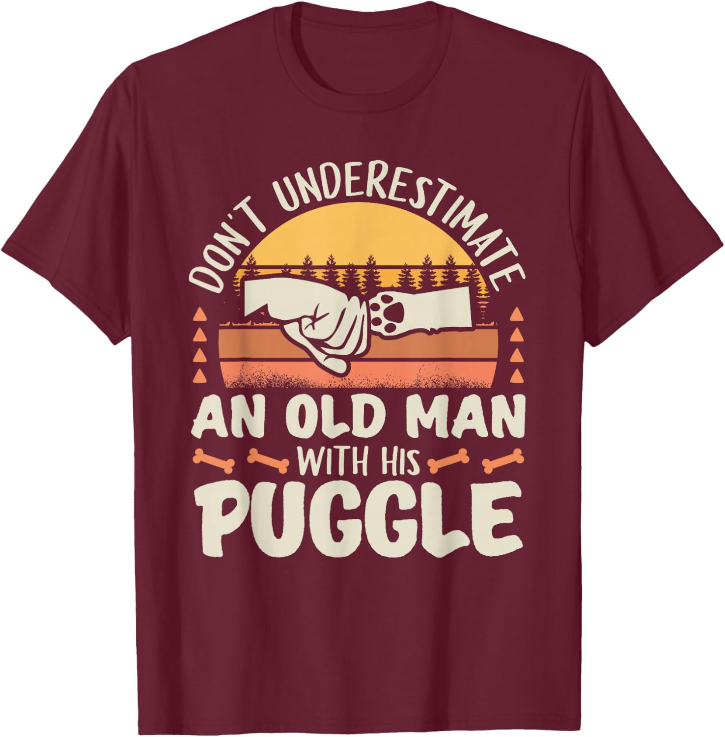 Puggle Shirt Men Women Dog Mom Dog Lover Puggle T-Shirt - T-Shirt | Maroon