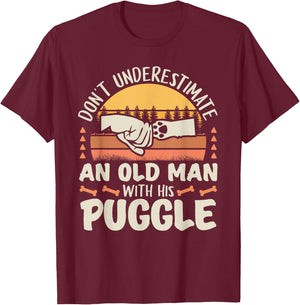 Puggle Shirt Men Women Dog Mom Dog Lover Puggle T-Shirt - T-Shirt | Maroon
