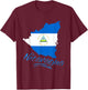 Nicaragua Blue Flag Men Women Kids De Nicaragua T-Shirt - T-Shirt | Maroon