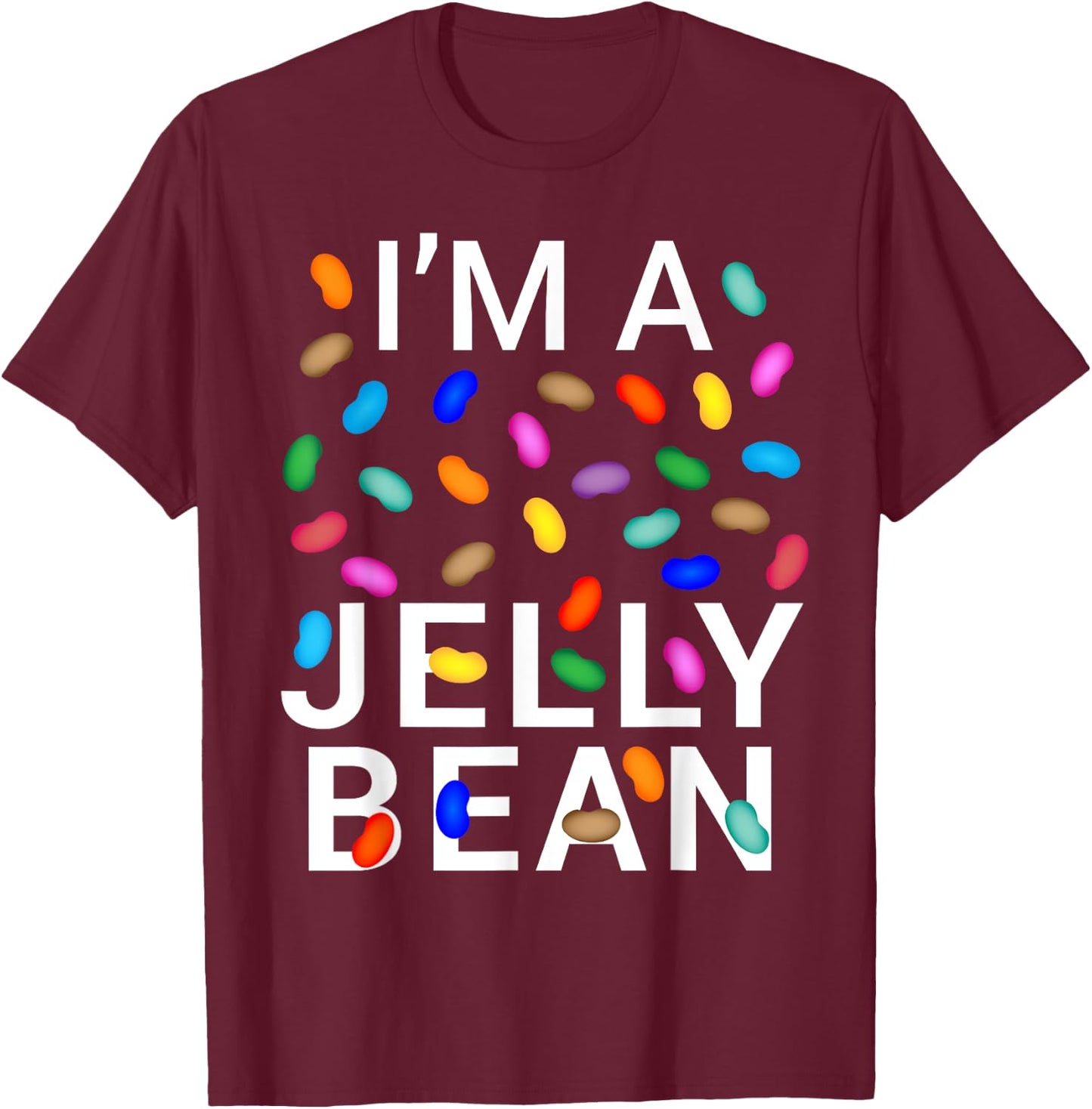 I'm Jelly Bean Halloween Candy Costume T-Shirt - T-Shirt | Maroon