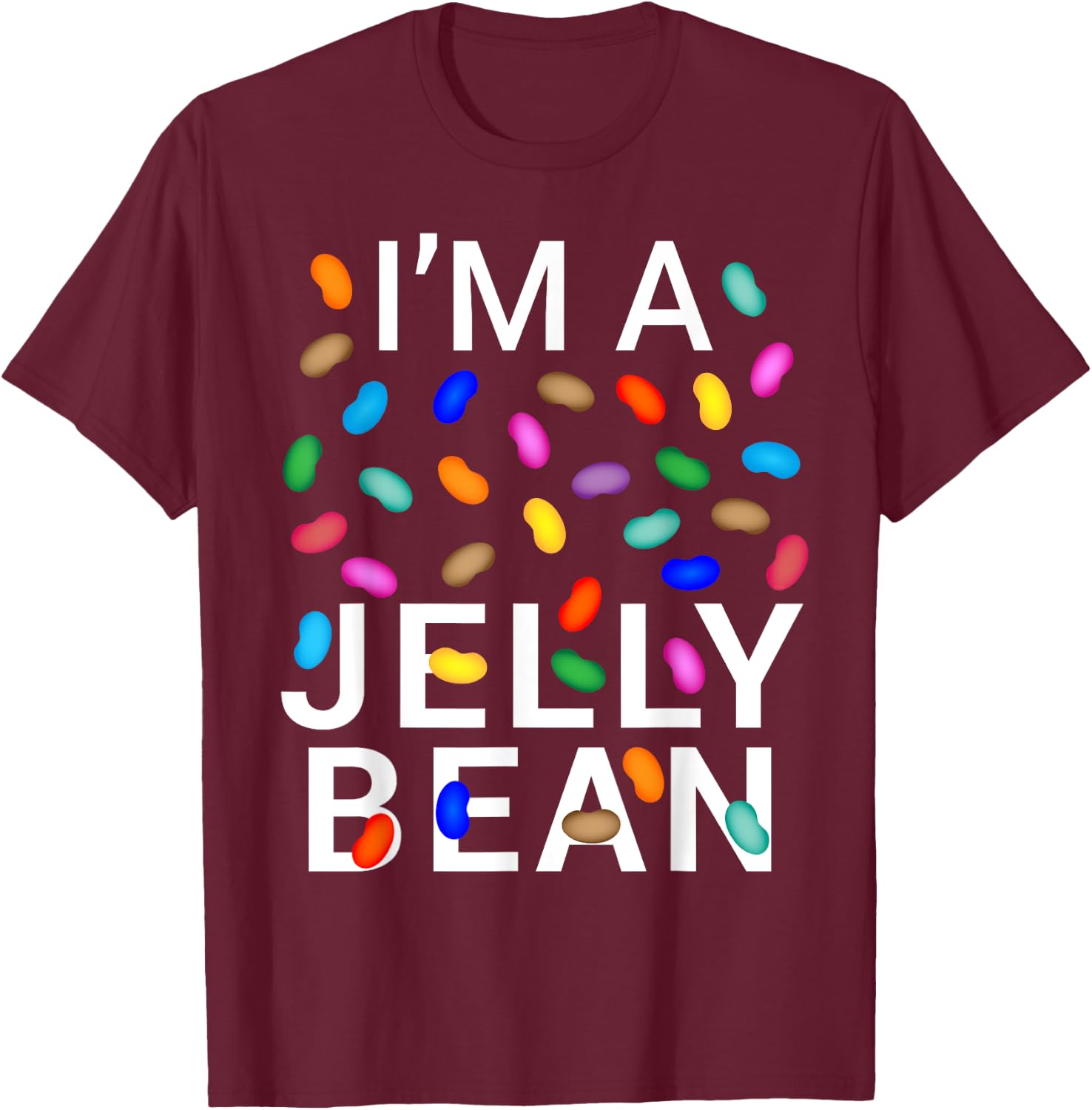 I'm Jelly Bean Halloween Candy Costume T-Shirt - T-Shirt | Maroon