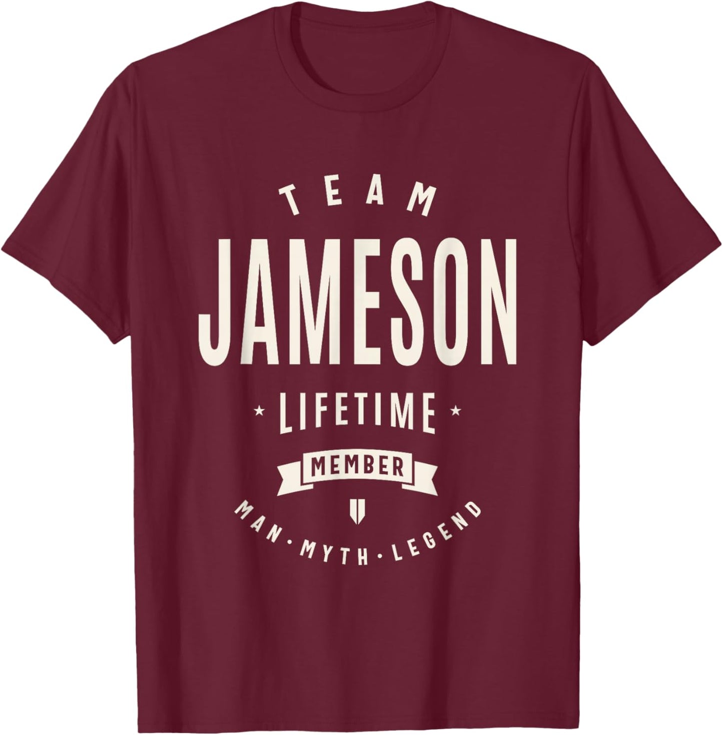 Team Jameson Lifetime Member Funny Name Jameson T-Shirt - T-Shirt | Maroon