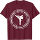 Distressed 5 Tenets of Taekwondo Taekwondo Kicking Outfit T-Shirt - T-Shirt | Maroon