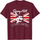 Benny Hill Show Comedian Smile Union Jack Flag T-Shirt - T-Shirt | Maroon