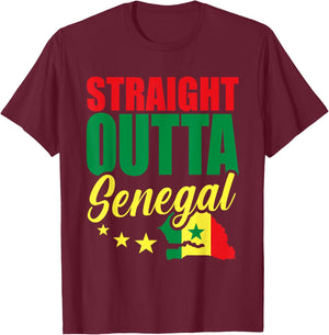 Funny Senegal Flag Shirt Roots From Usa Senegal T-Shirt - T-Shirt | Maroon