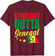 Funny Senegal Flag Shirt Roots From Usa Senegal T-Shirt - T-Shirt | Maroon