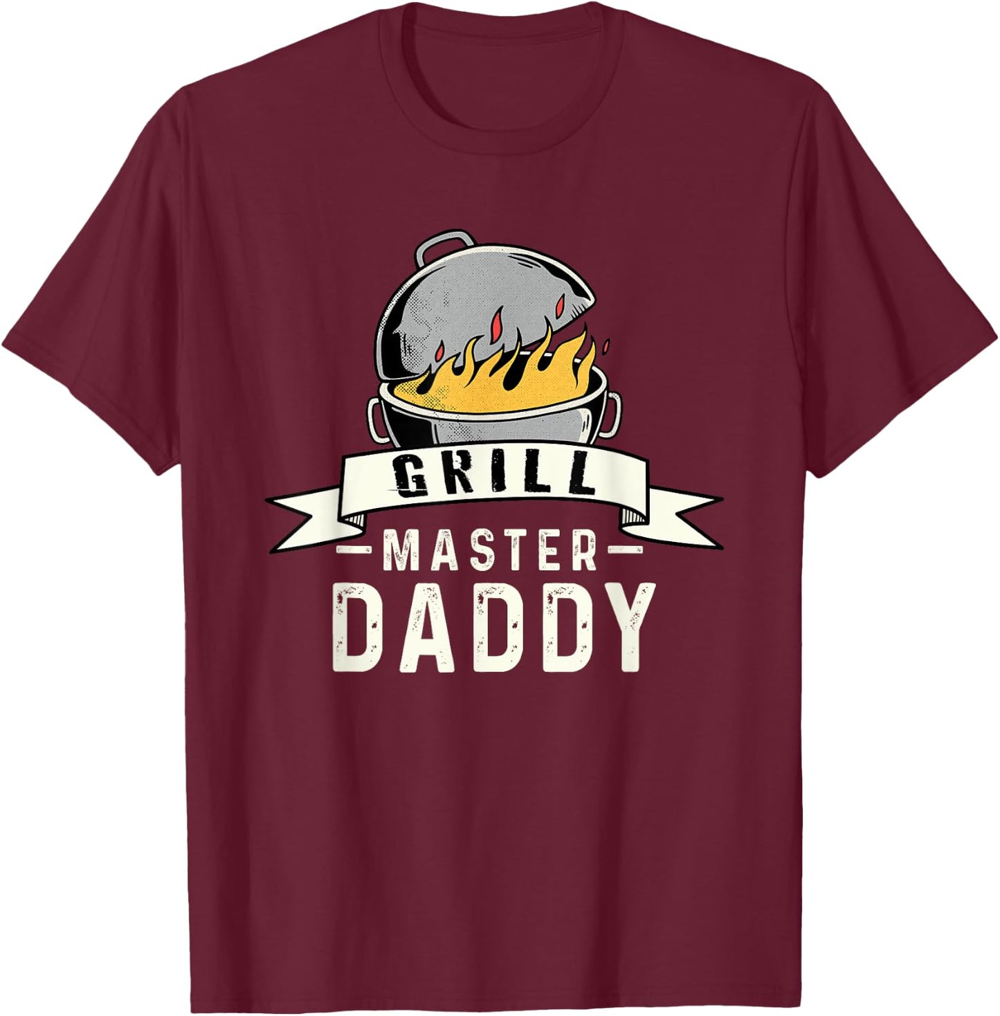 Grill-Master Daddy BBQ Smoker Dad T-Shirt - T-Shirt | Maroon