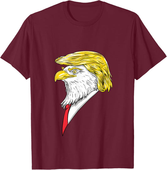 Spirit Animal Donald Trump Eagle Hair T-Shirt - T-Shirt | Maroon