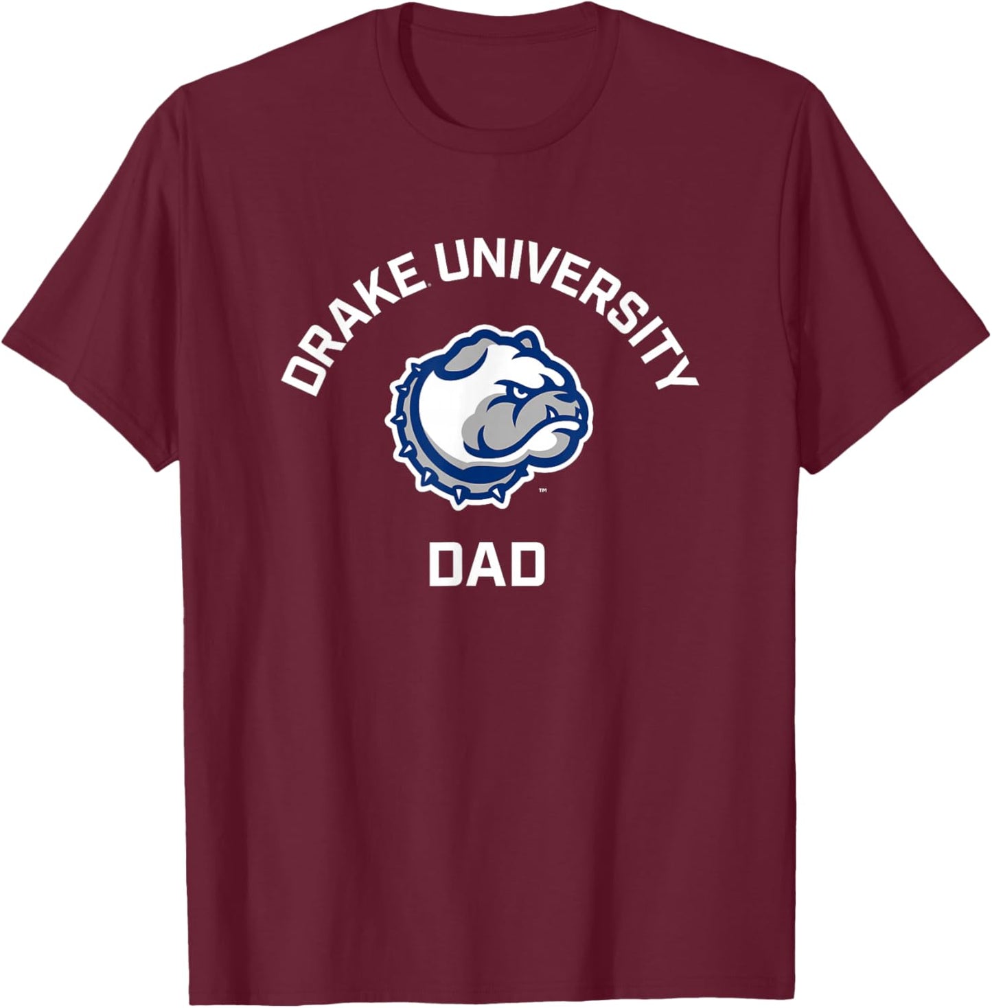 Drake University Bulldogs Arched Dad T-Shirt - T-Shirt | Maroon