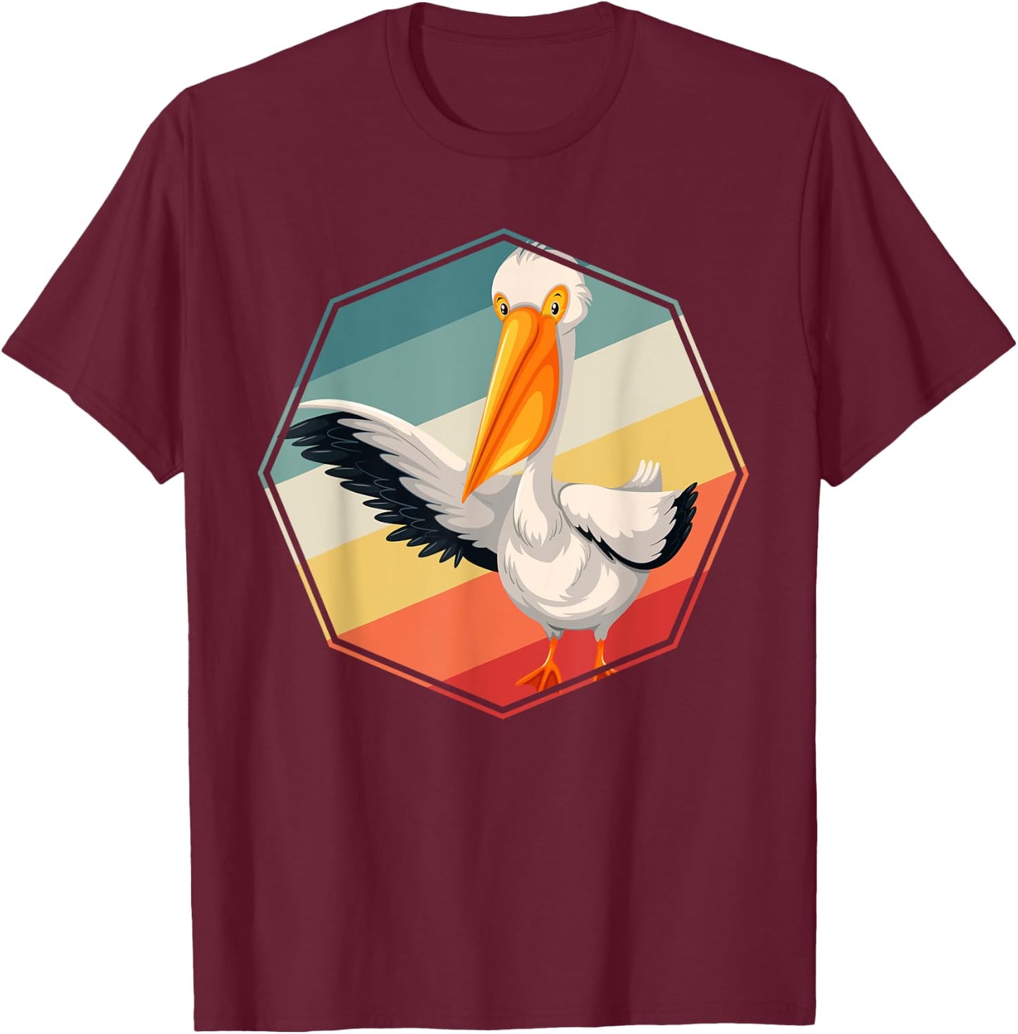 Cute Pelican Bird Toddlers Gift Pelican T-Shirt - T-Shirt | Maroon