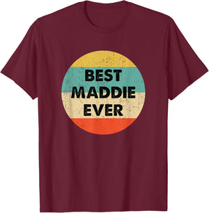 Maddie Name T-Shirt - T-Shirt | Maroon