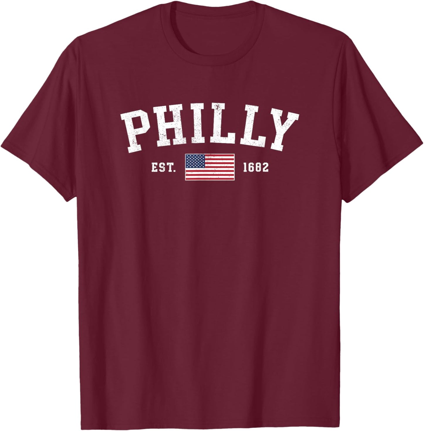 Philadelphia Pennsylvania July 4th Patriotic Philly Souvenir Kids Men T-Shirt - T-Shirt | Maroon