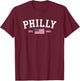 Philadelphia Pennsylvania July 4th Patriotic Philly Souvenir Kids Men T-Shirt - T-Shirt | Maroon