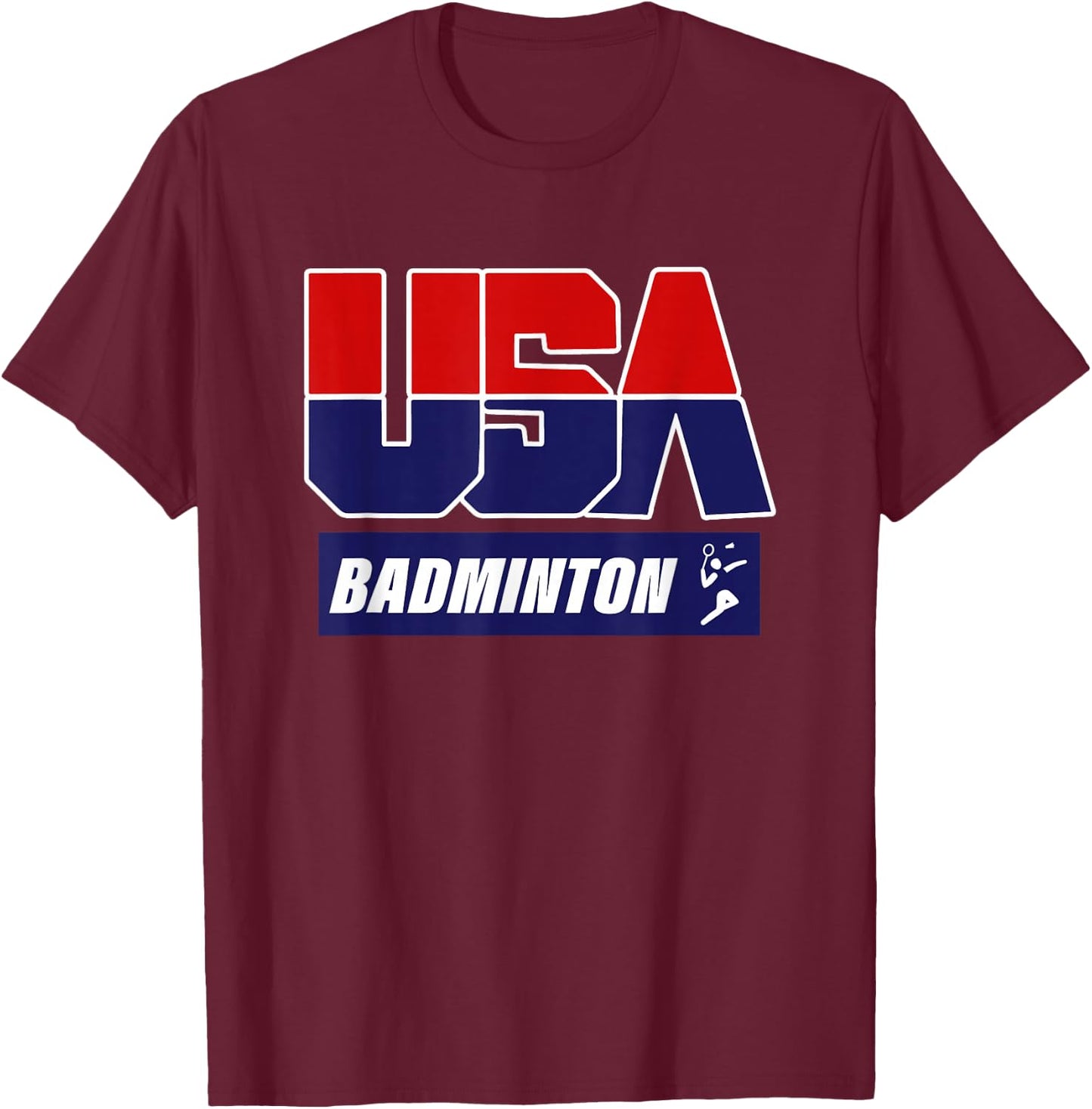 Badminton 2021 USA T-Shirt - T-Shirt | Maroon