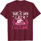 Pink Western this is my lazy cowgirl costume T-Shirt - T-Shirt | Maroon