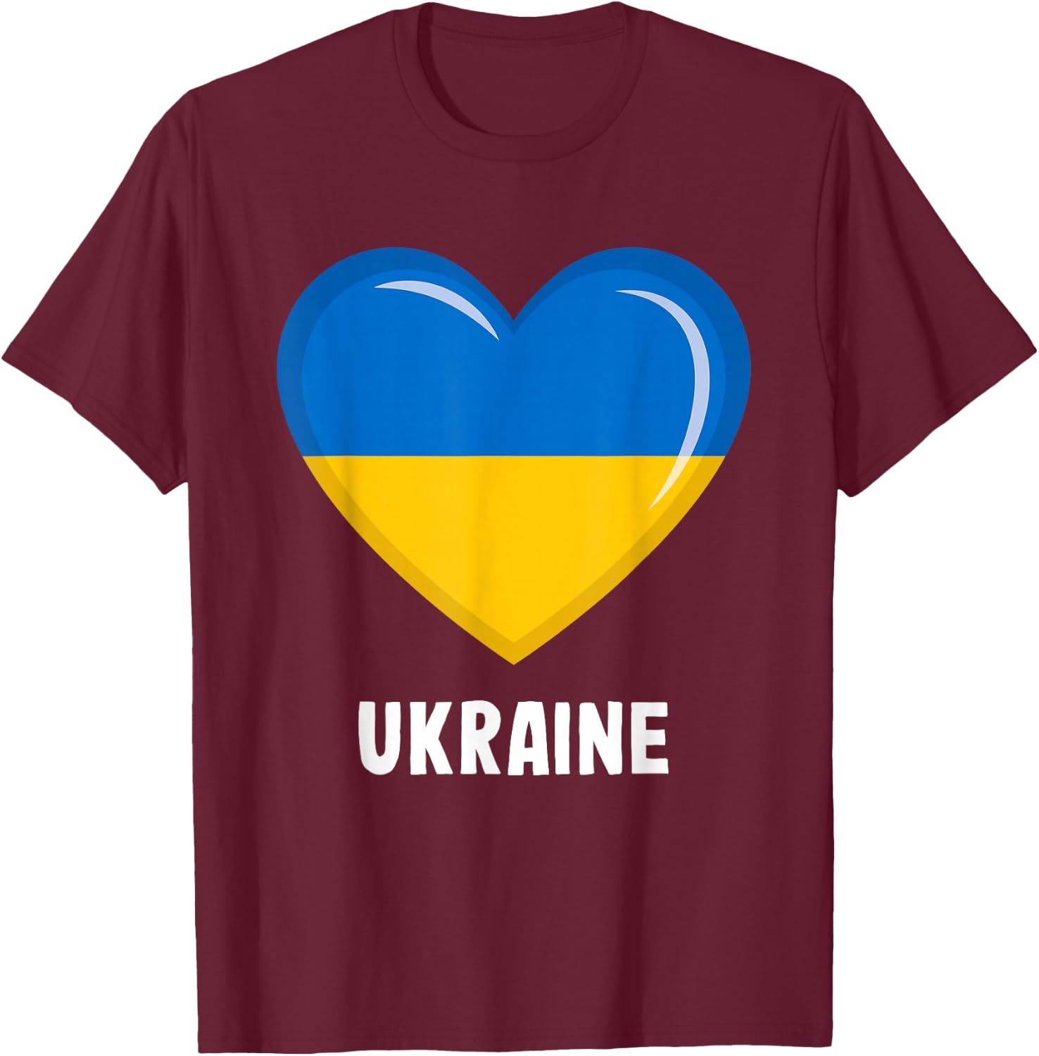 Ukraine Flag Shirt | Ukrainian T-Shirt - T-Shirt | Maroon