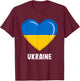 Ukraine Flag Shirt | Ukrainian T-Shirt - T-Shirt | Maroon