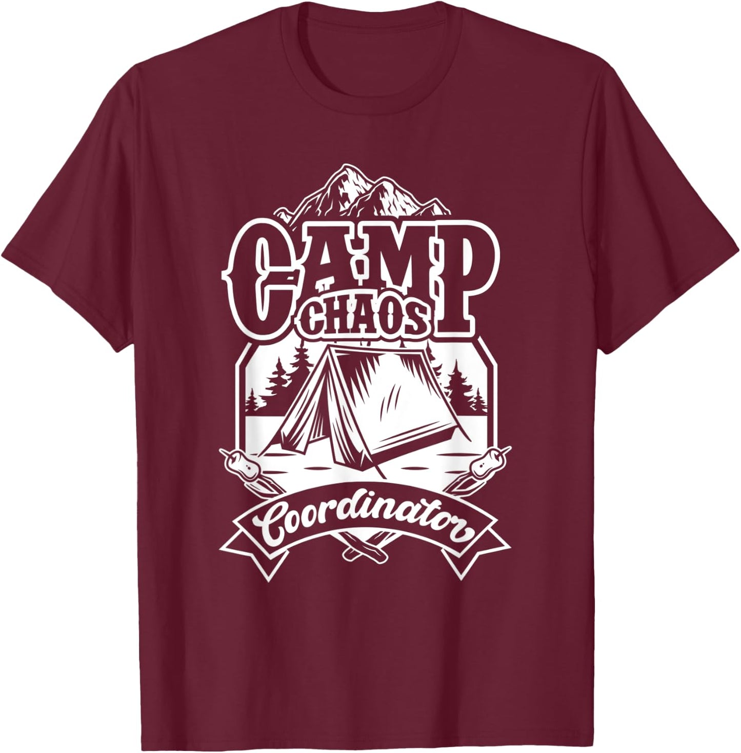 Funny Camp Chaos Counselor Director Shirt Men Women T-Shirt - T-Shirt | Maroon