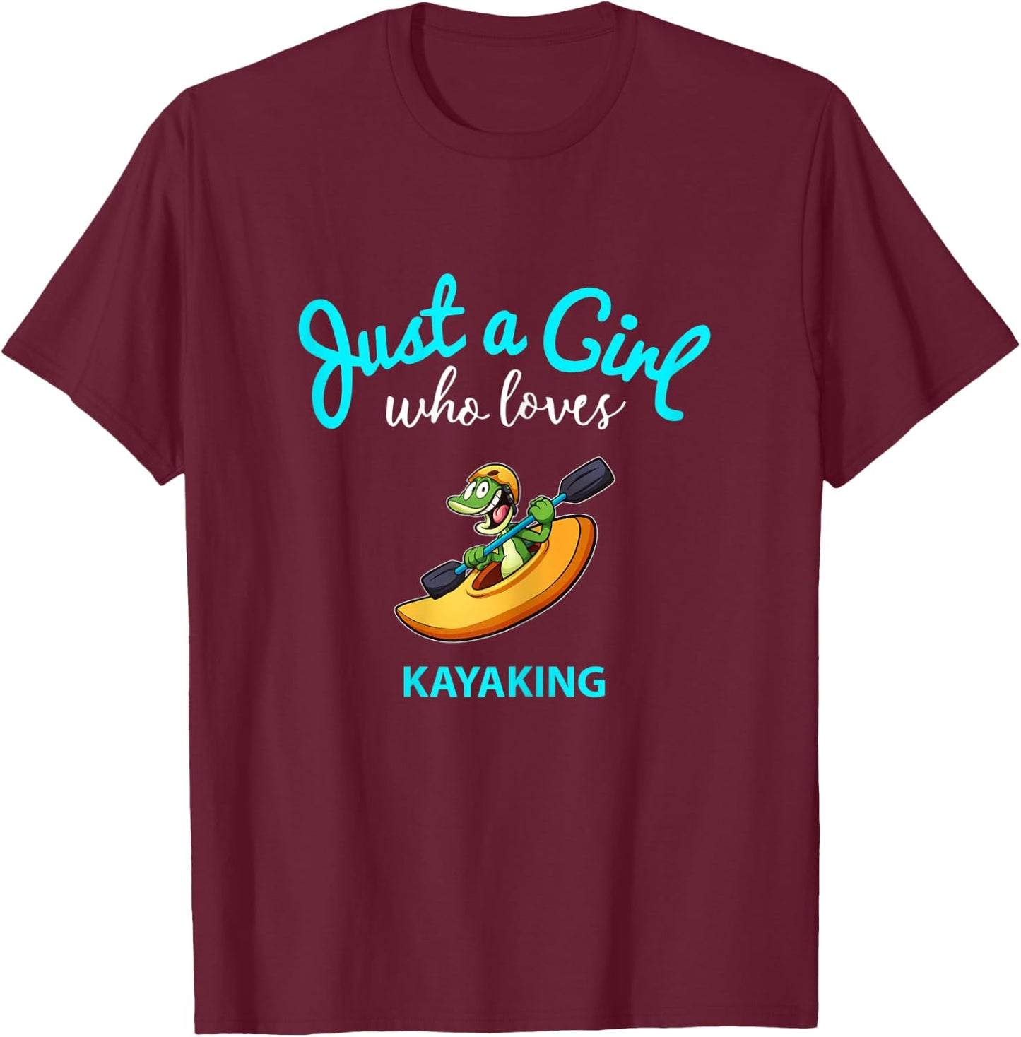 Kayak Shirt for Girls | Kids Kayak T-Shirt - T-Shirt | Maroon