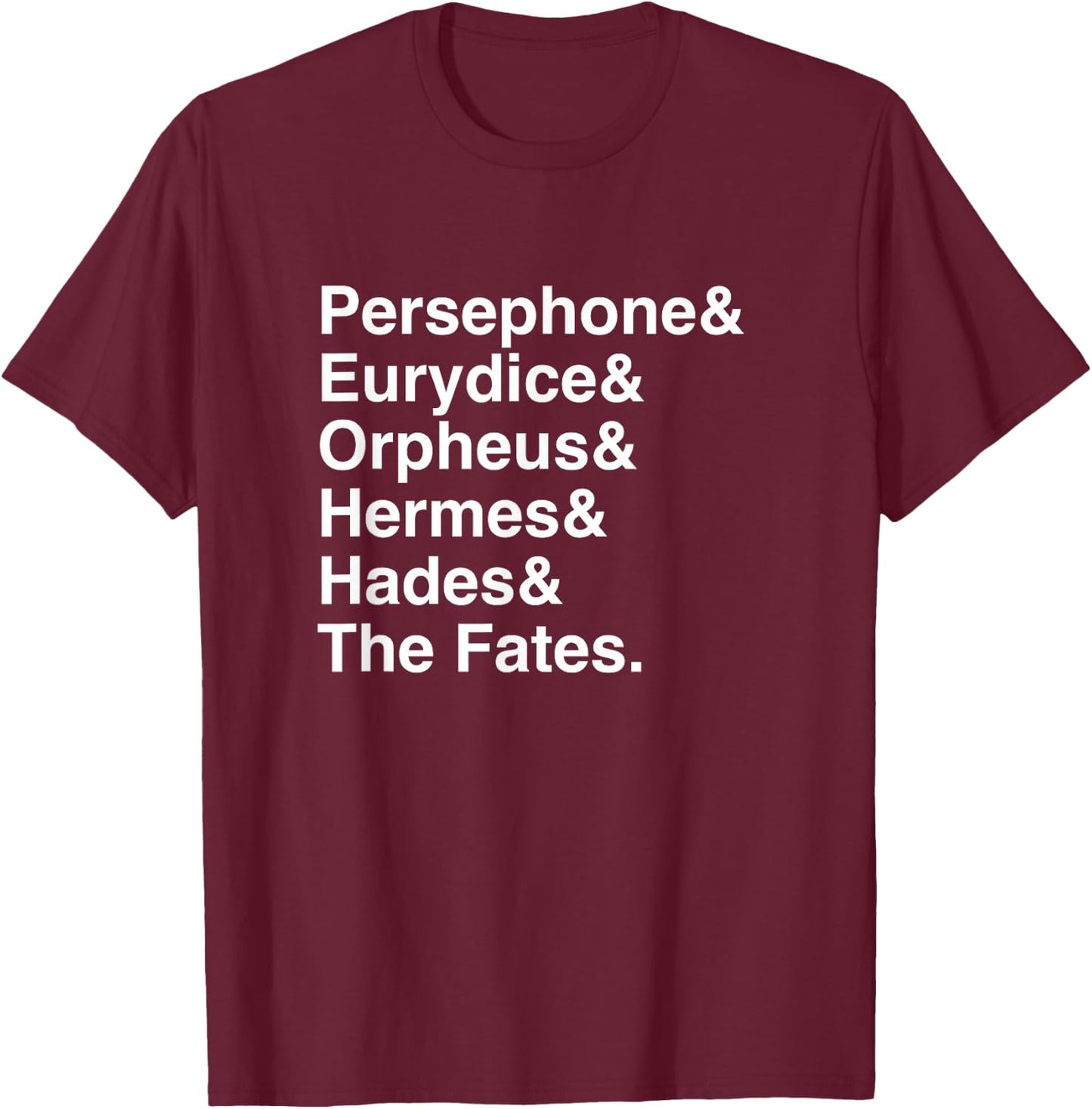 Orpheus, Eurydice, Hadestown Broadway Shirt Musical Theatre T-Shirt - T-Shirt | Maroon