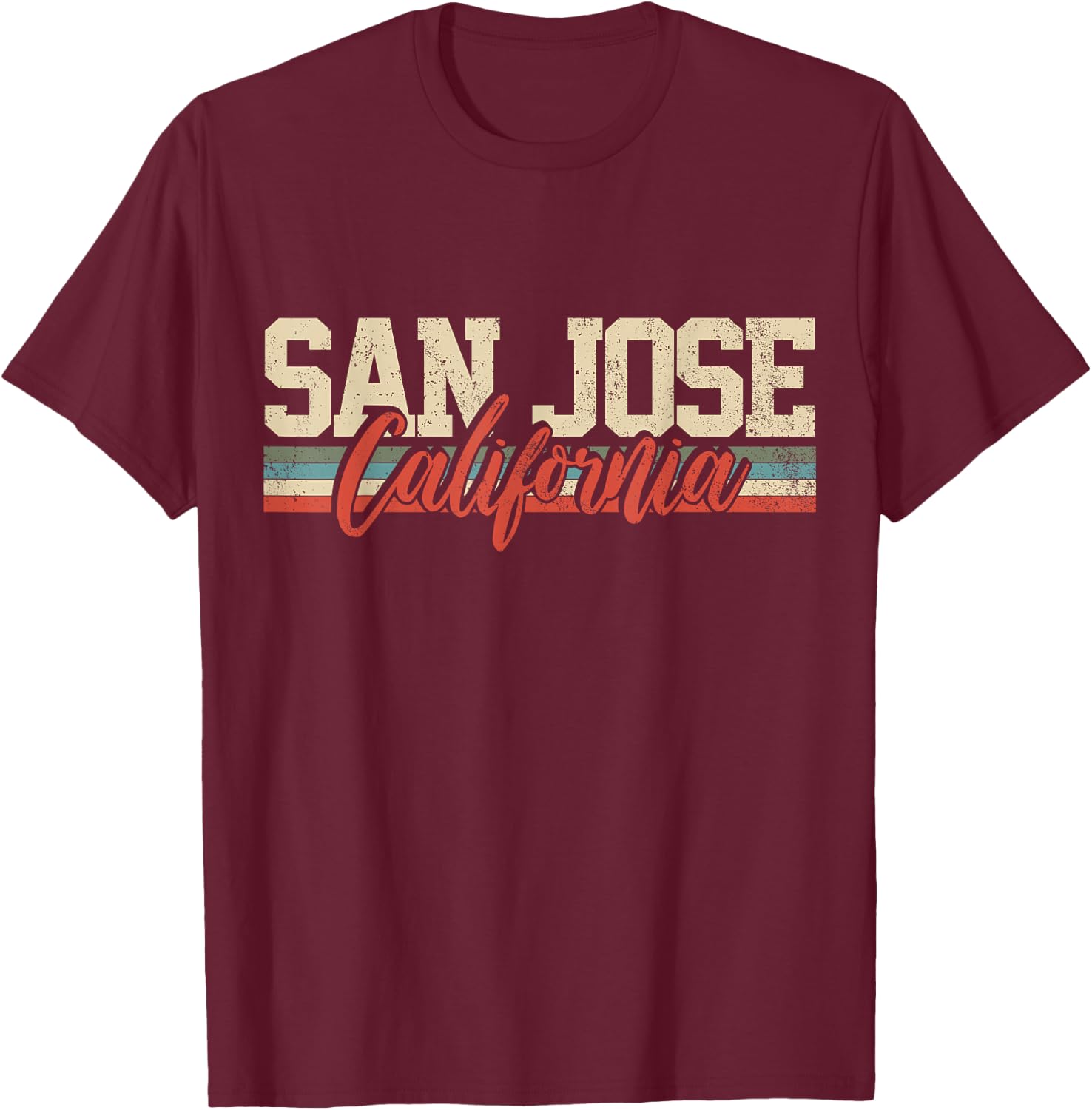 San Jose California T-Shirt - T-Shirt | Maroon