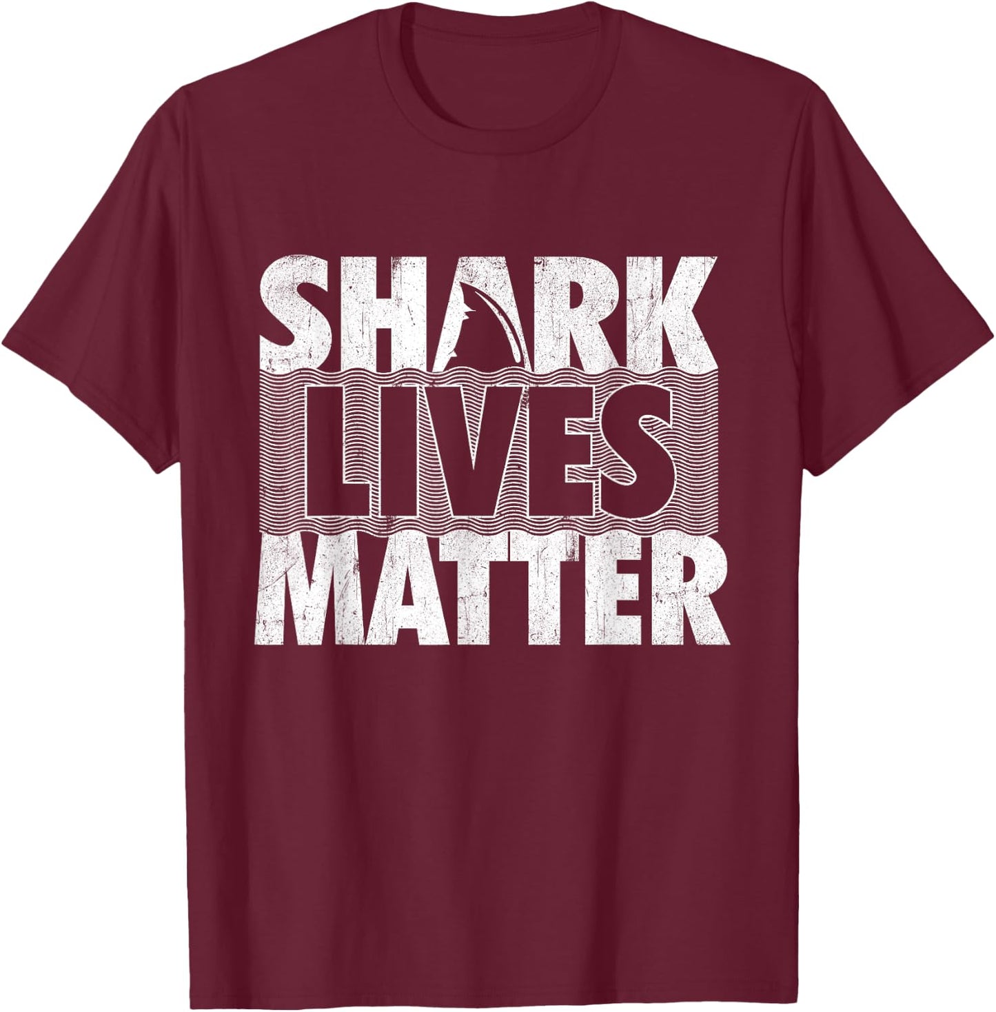Shark Lives Matter - Wildlife Sea Ocean Shark Lover T-Shirt - T-Shirt | Maroon