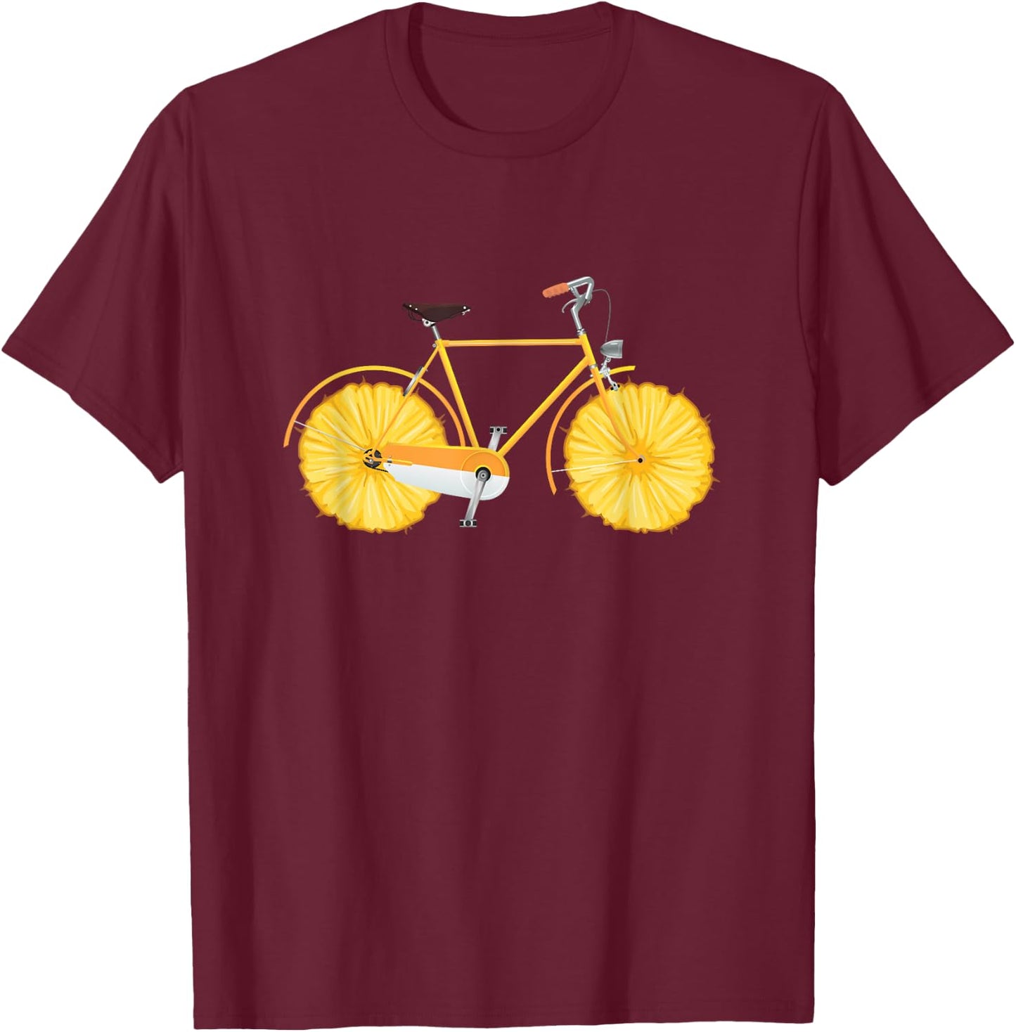 Bicycle Bike Cycling Pineapple Bike Cycling Biker Gift T-Shirt - T-Shirt | Maroon