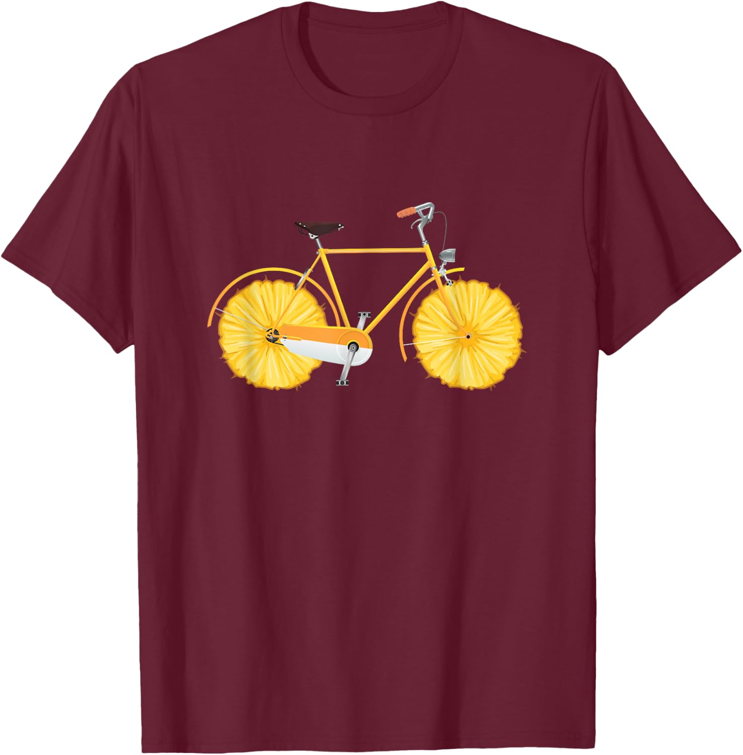 Bicycle Bike Cycling Pineapple Bike Cycling Biker Gift T-Shirt - T-Shirt | Maroon
