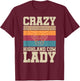 Crazy Highland Cow Lady Funny Farmer Scottish Highland Cow T-Shirt - T-Shirt | Maroon