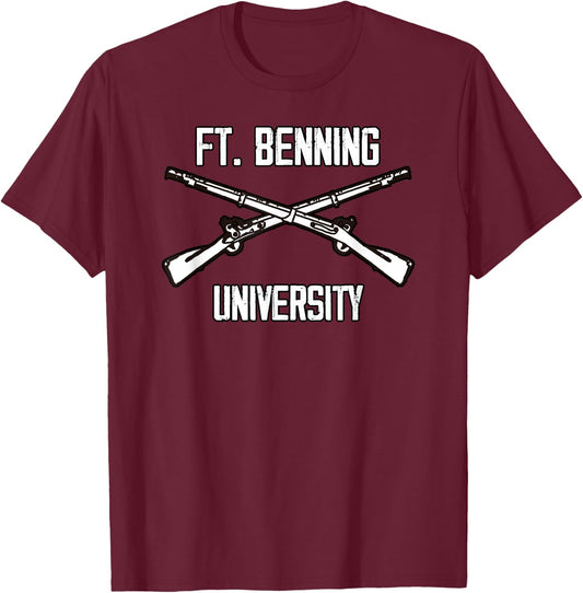 Fort Benning University - Army Infantry for Soldiers T-Shirt - T-Shirt | Maroon