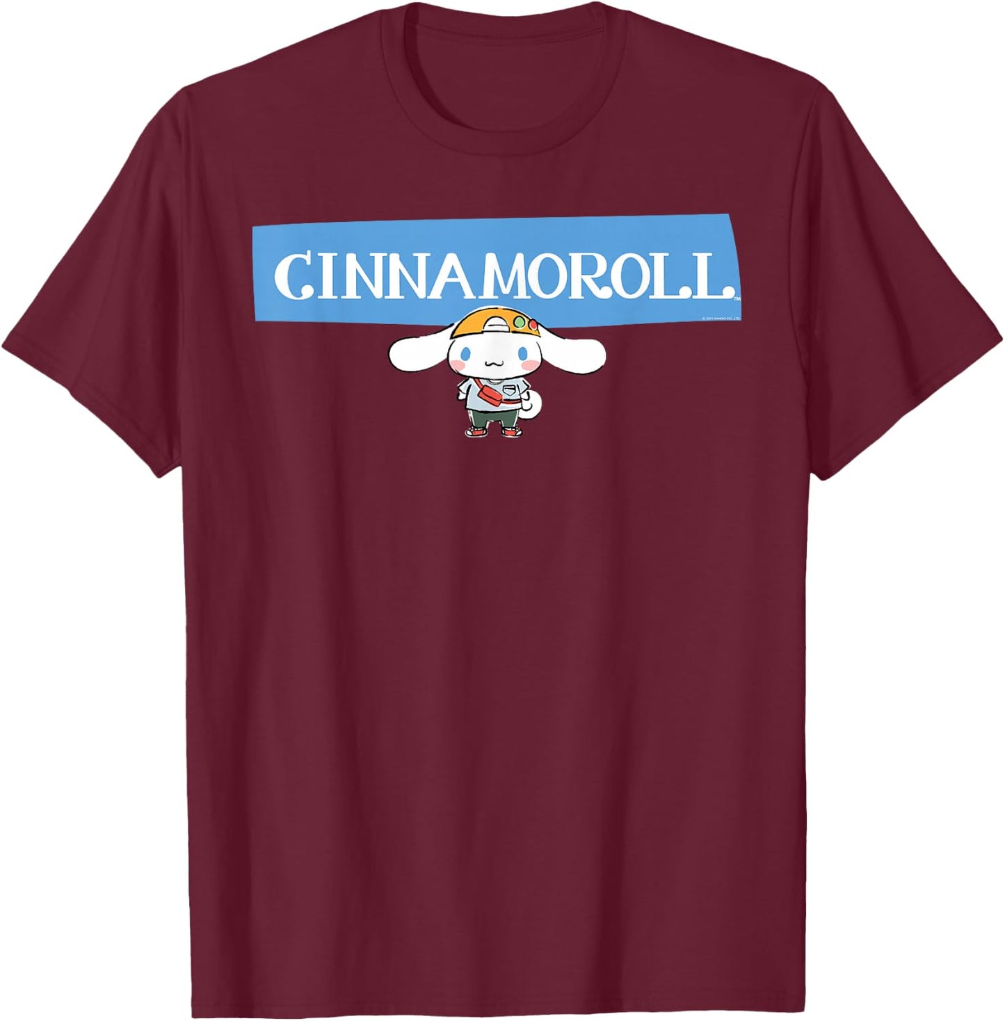 Cinnamoroll Collection Streetwear Logo T-Shirt - T-Shirt | Maroon