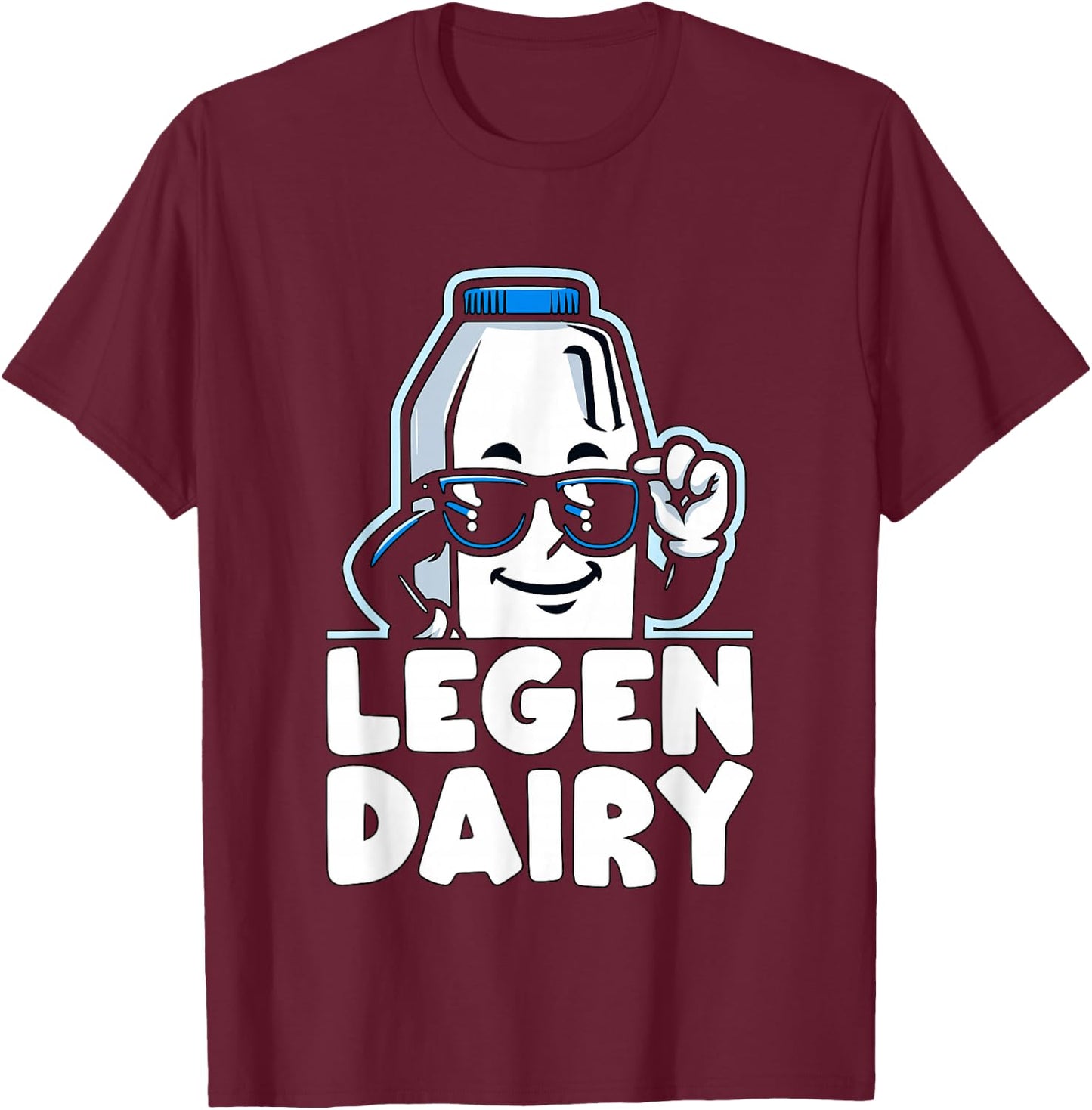 funny Milk Legendairy Legendary T-Shirt - T-Shirt | Maroon