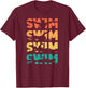 Swimming Swimmer Swim Retro Vintage T-Shirt - T-Shirt | Maroon
