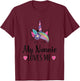 Kids My Nonnie Loves Me Granddaughter Unicorn T-Shirt - T-Shirt | Maroon