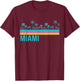 Miami Retro Vintage T-Shirt - T-Shirt | Maroon