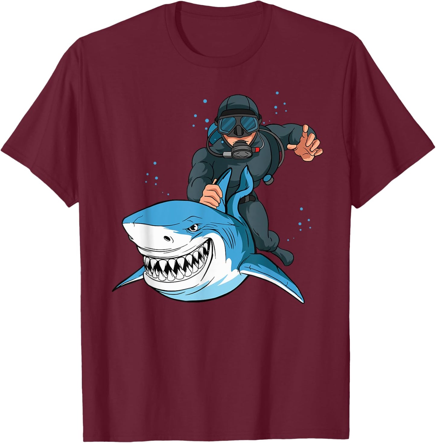 Scuba Diving Lover Ocean Swimmer Underwater Diver T-Shirt - T-Shirt | Maroon