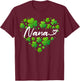 St Patricks Day Nana Shirt Nana Gifts for Grandma T-Shirt - T-Shirt | Maroon