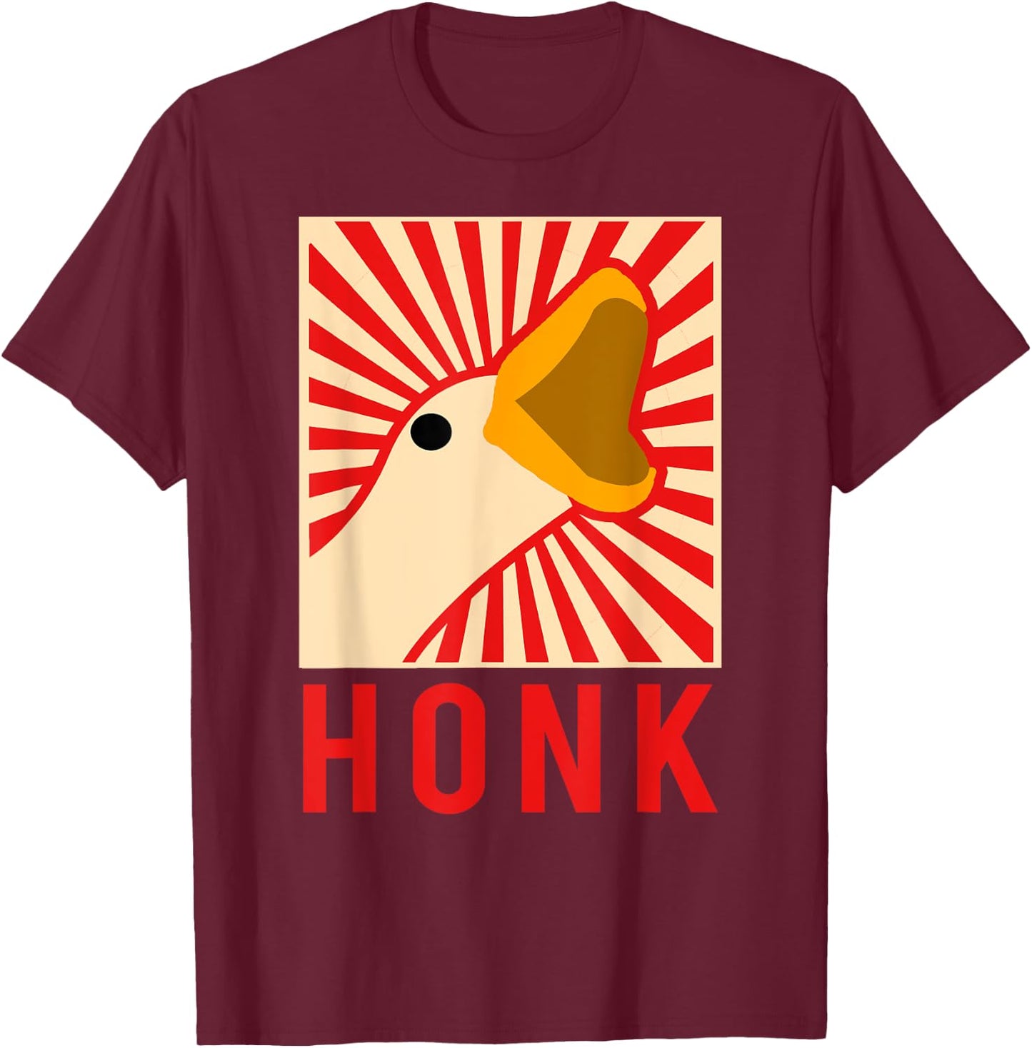 Honk goose - Funny Chicken Duck Meme Idea T-Shirt - T-Shirt | Maroon