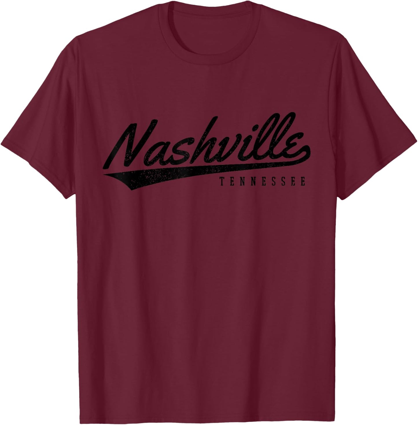 Nashville Tennessee Country Music City Souvenir Gift T-Shirt - T-Shirt | Maroon