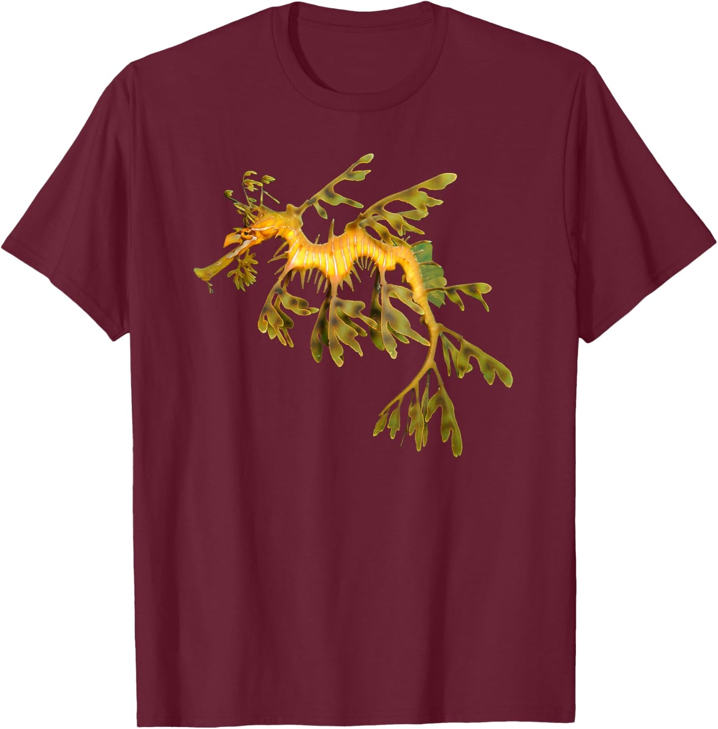 Leafy Seadragon Marine Animal Ocean Lover Seahorse T-Shirt - T-Shirt | Maroon