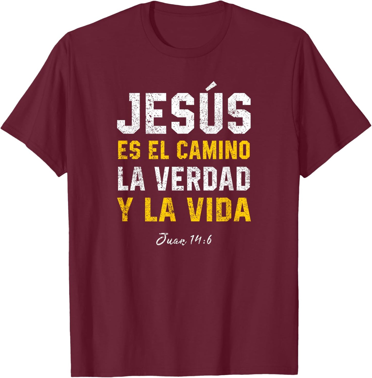 Jesus es El Camino en Espanol Christian Spanish Preachers T-Shirt - T-Shirt | Maroon