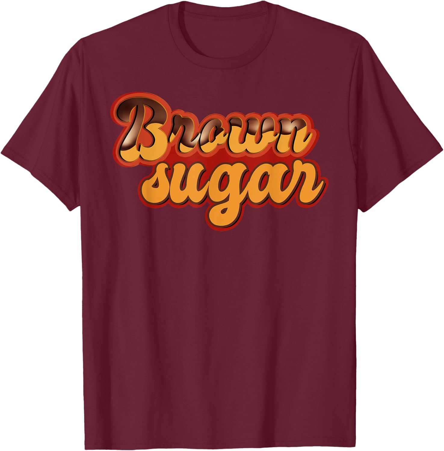 Brown Sugar Black Pride Dripping Melanin T-Shirt - T-Shirt | Maroon
