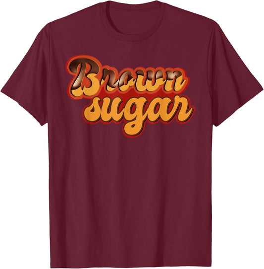 Brown Sugar Black Pride Dripping Melanin T-Shirt - T-Shirt | Maroon
