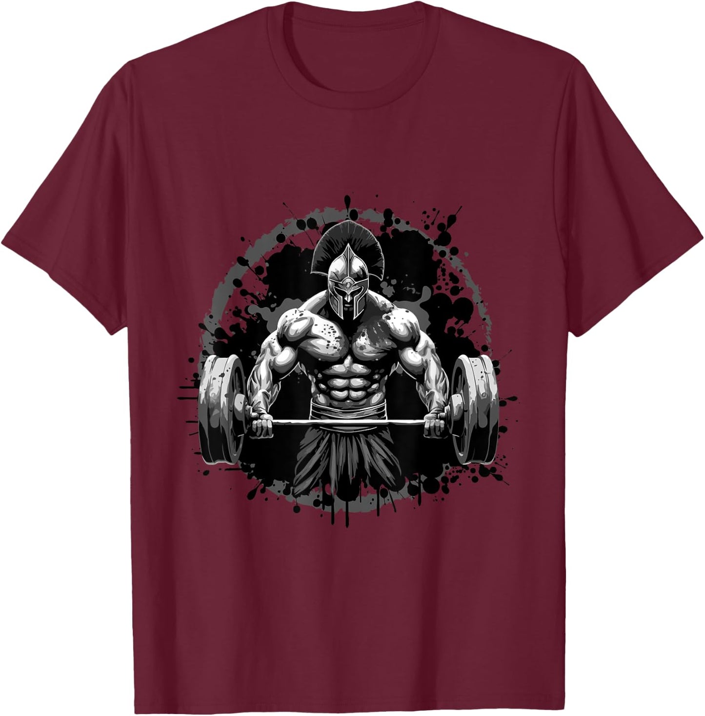 Workout Dream Style Inc Spartan Bodybuilding Gladiator Gym Weightlifting T-Shirt - T-Shirt | Maroon